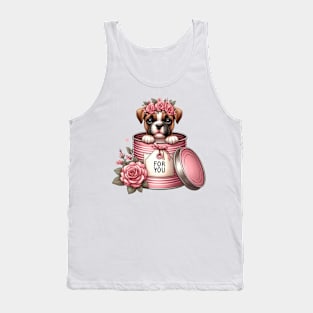 Valentine Boxer Dog For You Tank Top